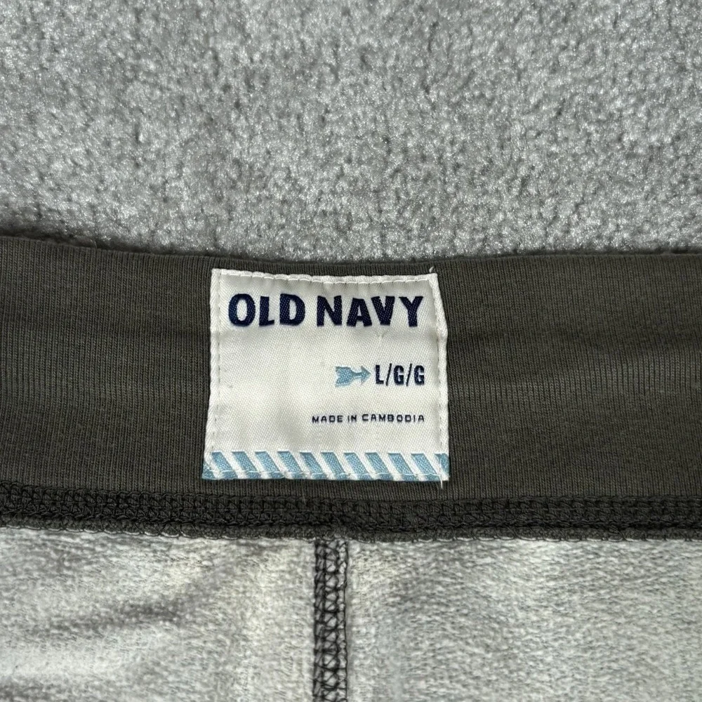 Old Navy Sweat Shorts Mens L Green Camo Fleece Drawstring Athletic Gym Y2K